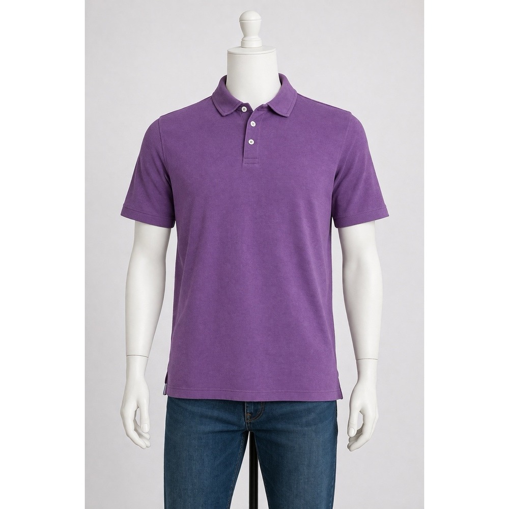 Boden Polo Shirt Mens XL Purple Cotton Pique Short Sleeve Classic Fit Preppy